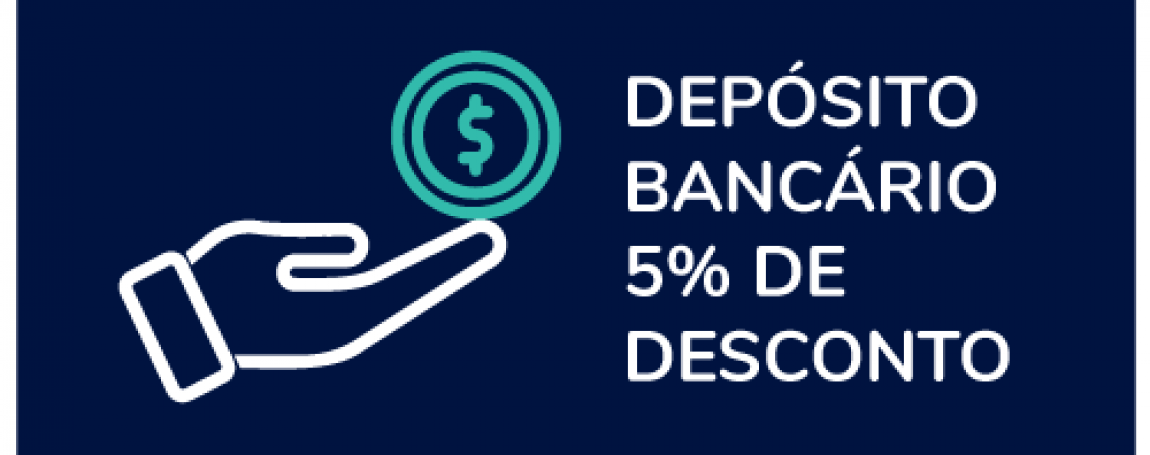 banner pagamento por deposito com desconto de 5%