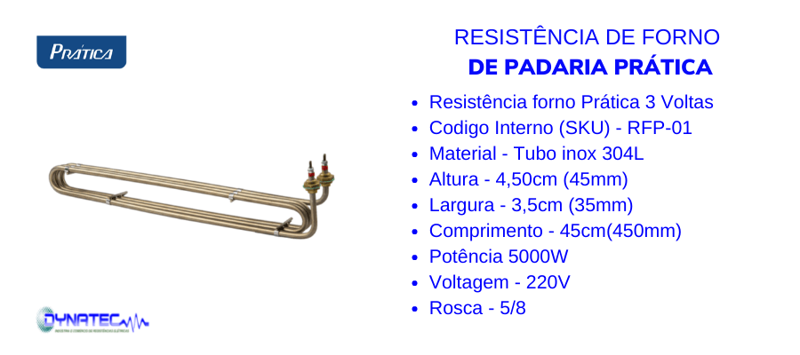 banner características RESISTÊNCIA DE FORNO PRÁTICA