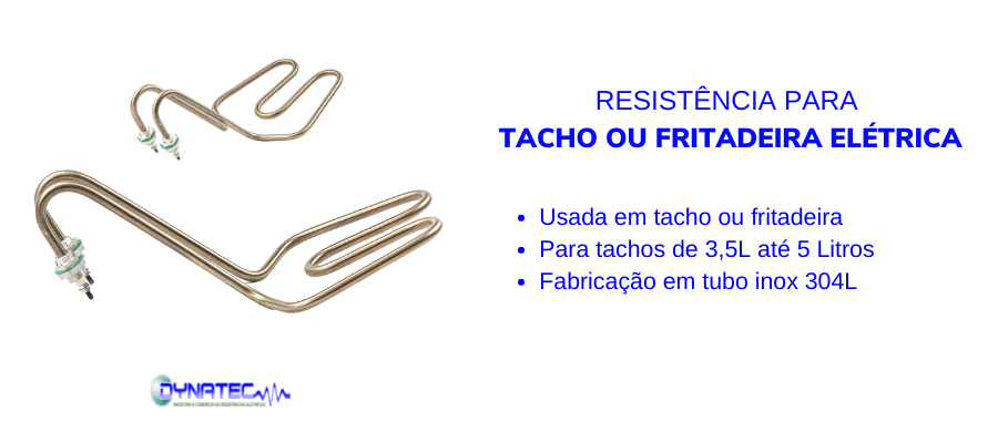 banner utilização da RESISTÊNCIA  TACHO ELÉTRICO 2000W