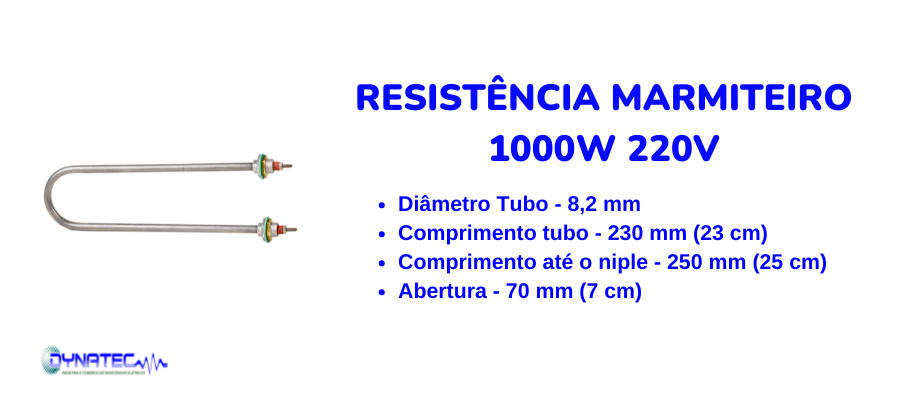 banner Resistência marmiteiro 1000W 220V - caracteristicas