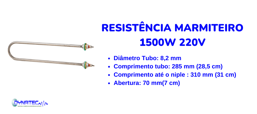 banner  Resistência marmiteiro 1500W 220V  - dimensao