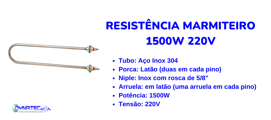 banner Resistência marmiteiro 1500W 220V  - caracteristicas
