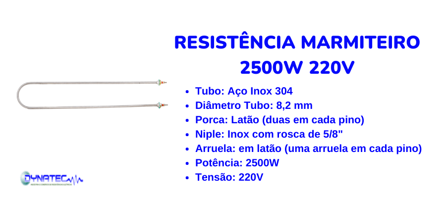 banner Resistência marmiteiro 2500W 220V  - caracteristicas