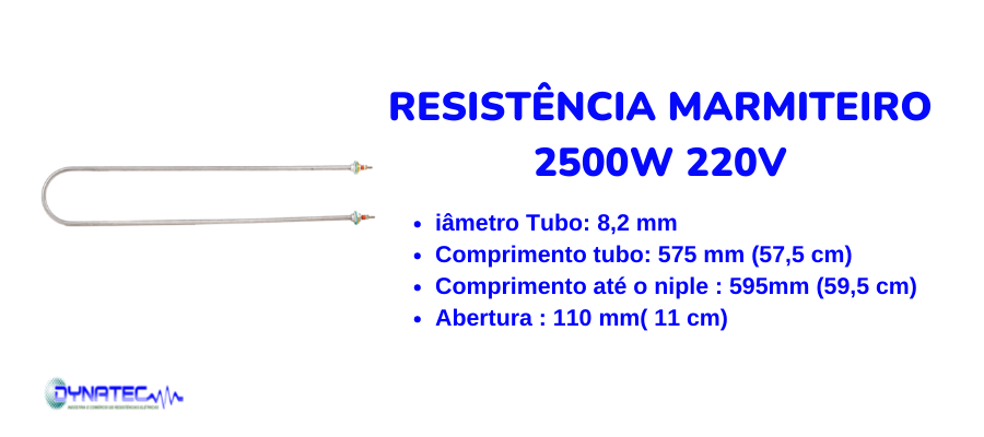 banner Resistência marmiteiro 2500W 220V  - dimensao