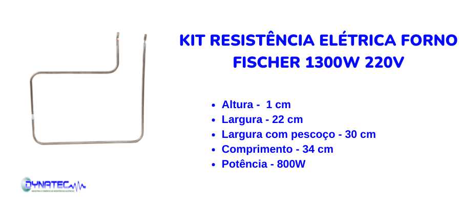 banner  Resistência elétrica forno Layr 500W 110V  - dimensao